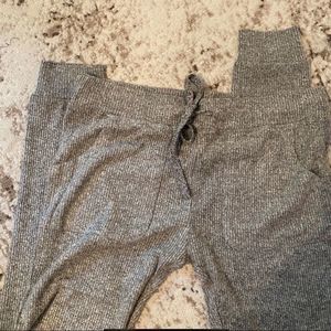 Heather Grey Super Soft Ribbed Lounge bottoms Large